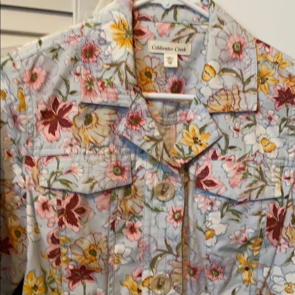Misses petite small floral jacket